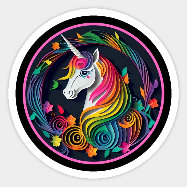 Paperdesign Art Of A Cute Unicorn 1 Sticker by PD-Store